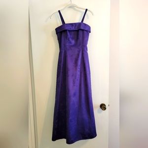 Royal Purple Floral Formal Gown Sz 1